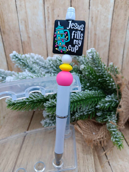 Jesus Fills my Cup Beaded Ink Pen