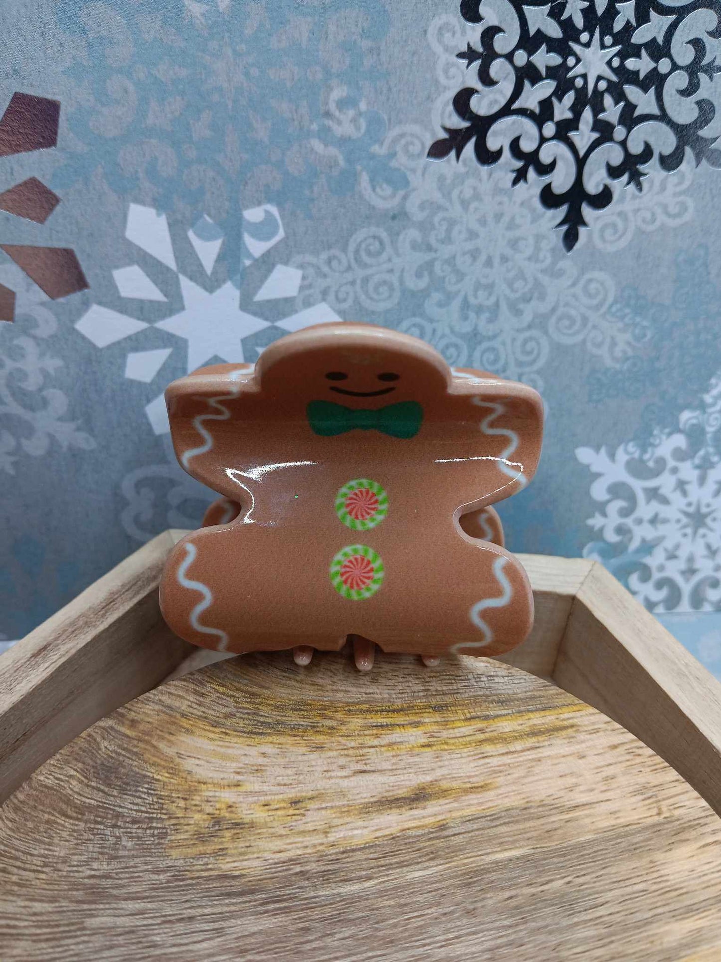 Gingerbread Hair Claw Clip