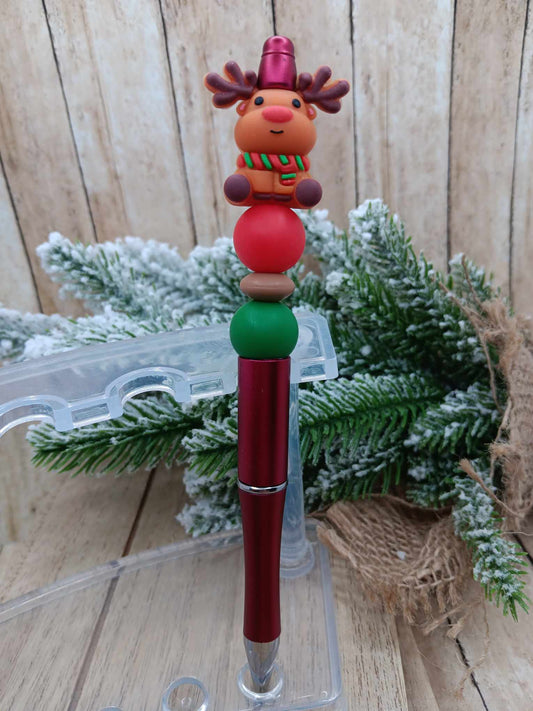 Reindeer Beaded Ink Pen