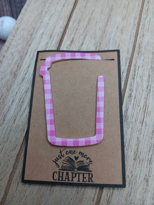 Pink Coffee Cup Bookmark