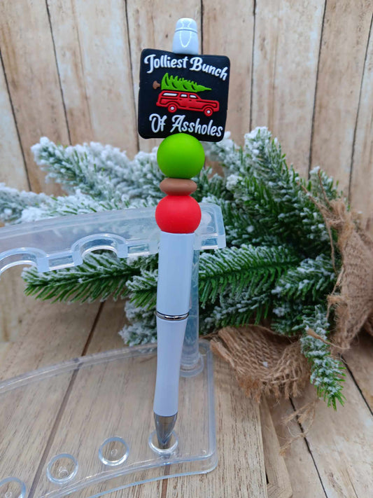 Jolliest Bunch of A**holes Beaded Ink Pen