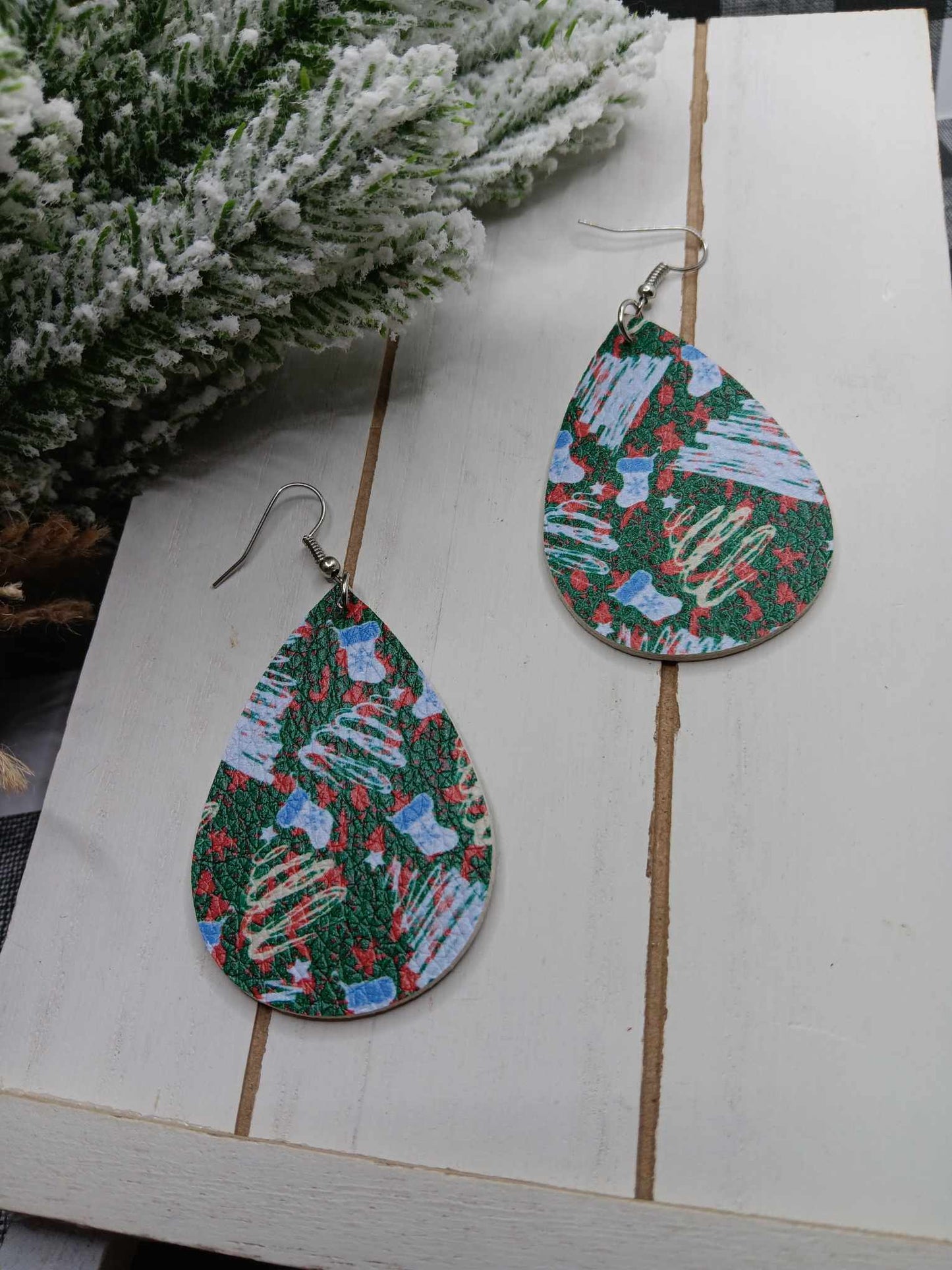 Green Stocking Earrings