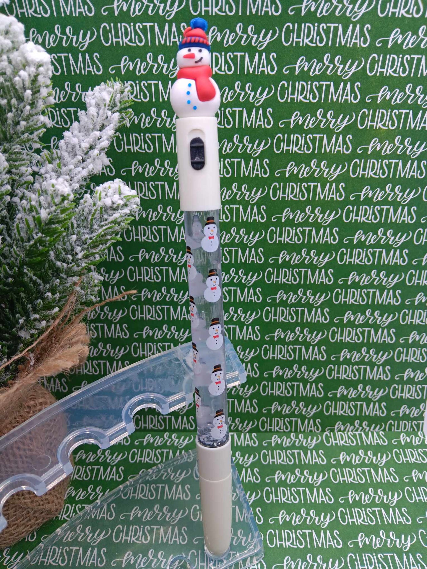 Snowman Light up Ink Pen