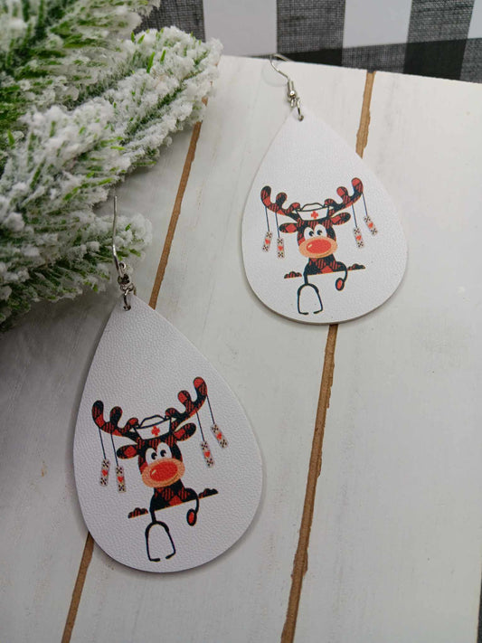 Reindeer w/ Bandaid Earrings