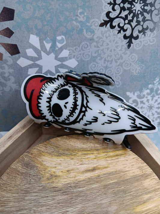 Scary Christmas Hair Claw Clip