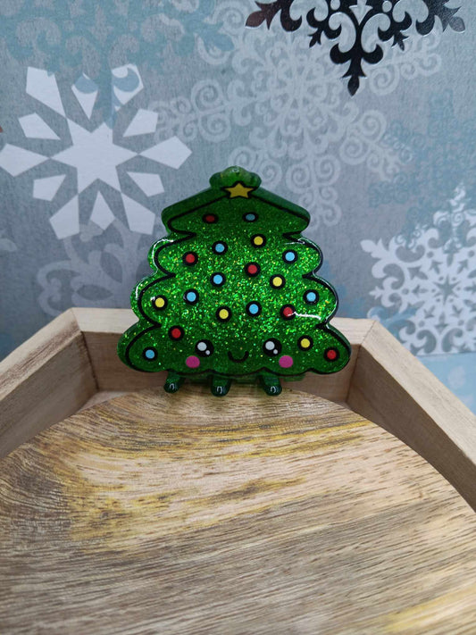 Dainty Christmas Tree Hair Claw Clip