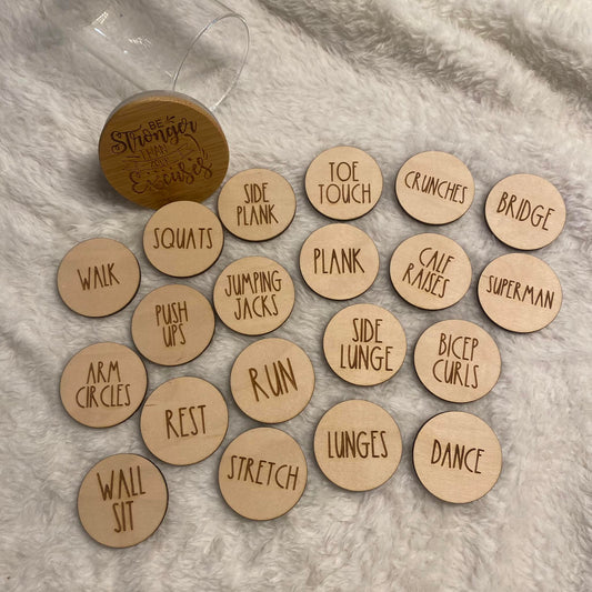 You are Stronger than your Excuses Glass Themed Jar