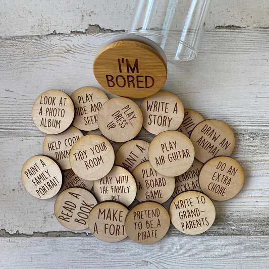 I'M BORED Glass Themed Jar