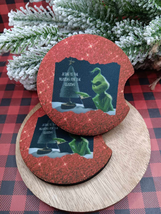 Jesus is the Reason for the Season Car Coaster Set