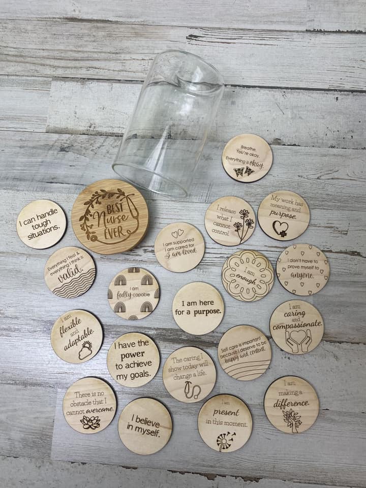 Best Nurse Ever Themed Glass Jar