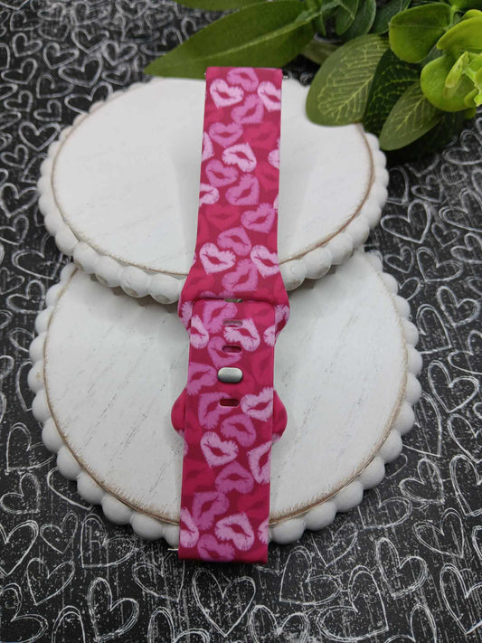 Pink Lips Watch Band - 20 MM