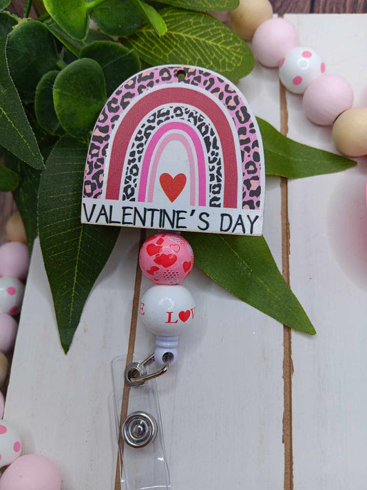 Valentine's Day Beaded Badge Reel