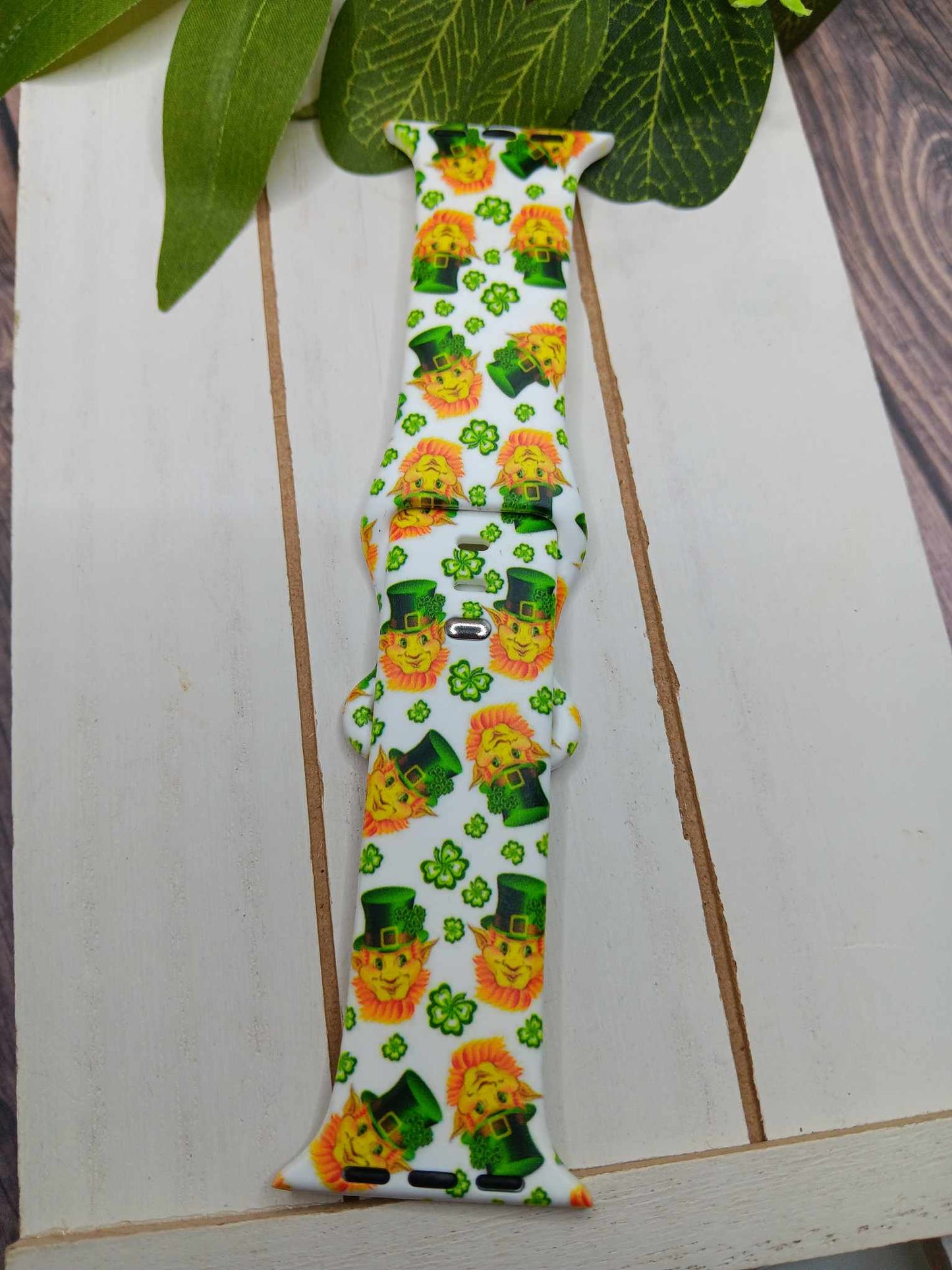 White St. Patrick's Day Watch Band - 42/44/45/49