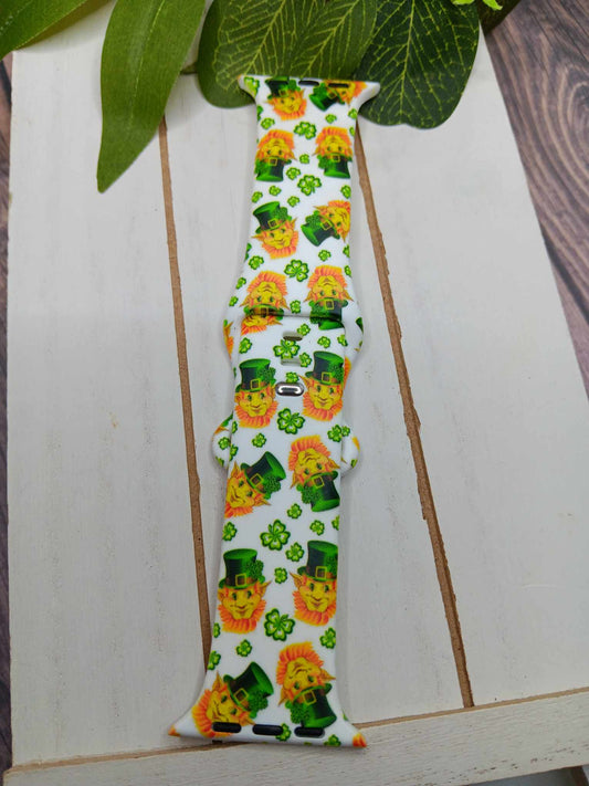 White St. Patrick's Day Watch Band - 42/44/45/49