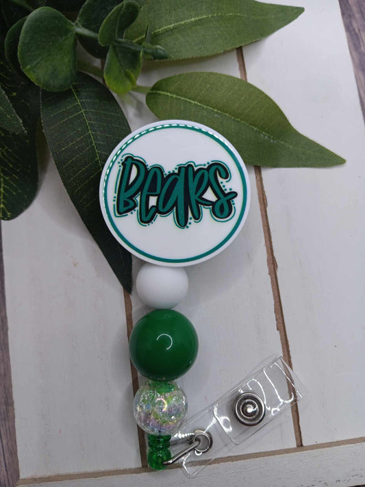 Bears Beaded Badge Reel