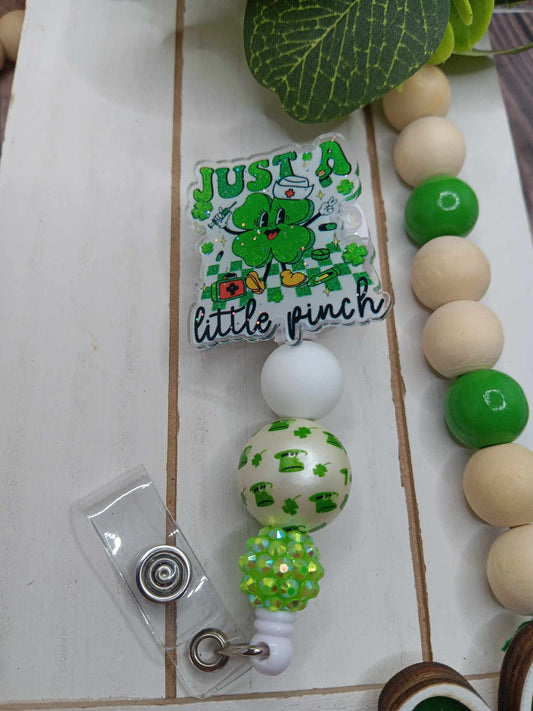 Just a Pinch Beaded Badge Reel