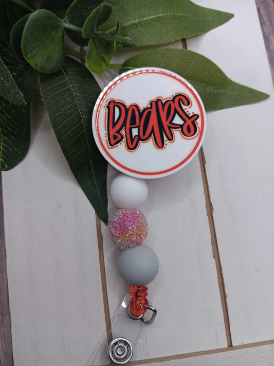 Bears Beaded Badge Reel