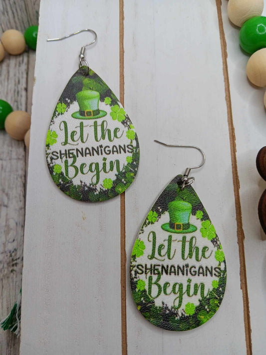 Let the Shenanigans Begin St. Patrick's Earrings