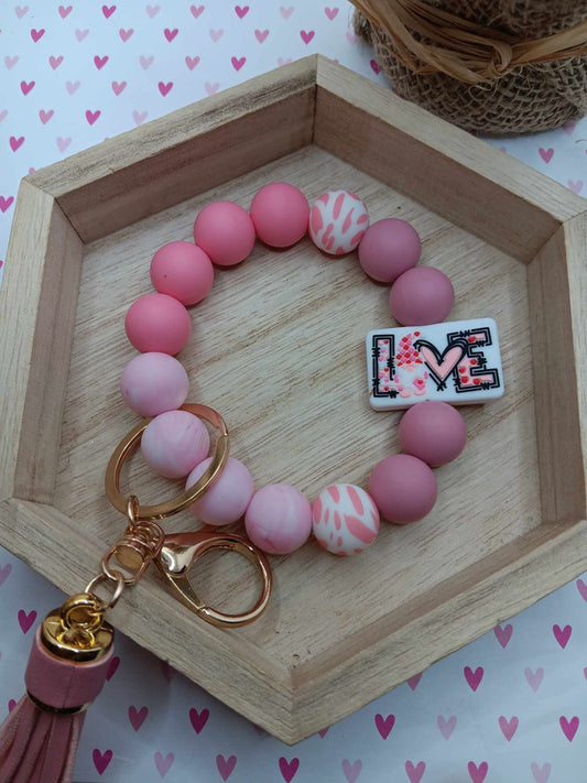 LOVE Gnome Beaded Wristlet