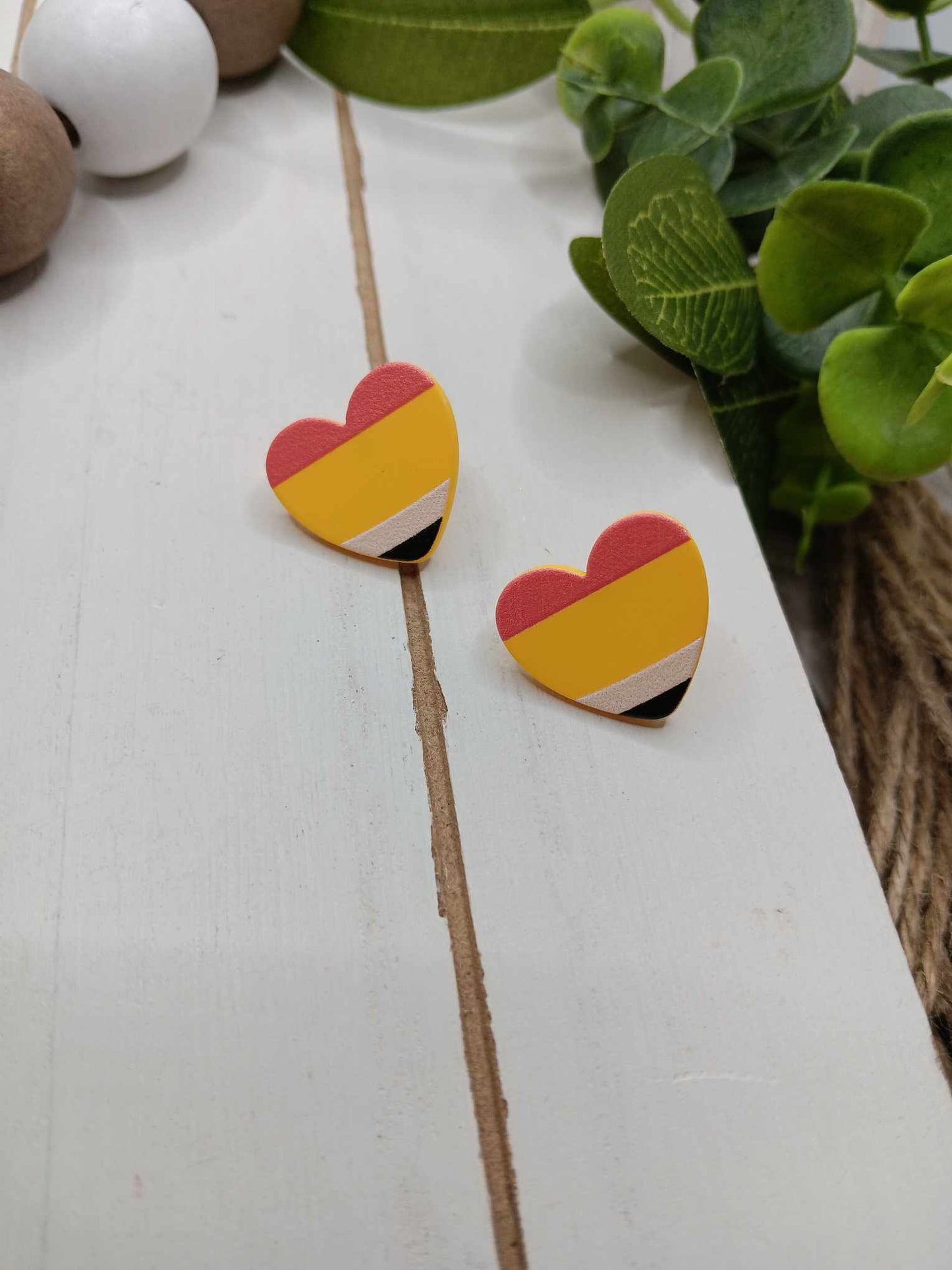 Pencil Heart Earrings