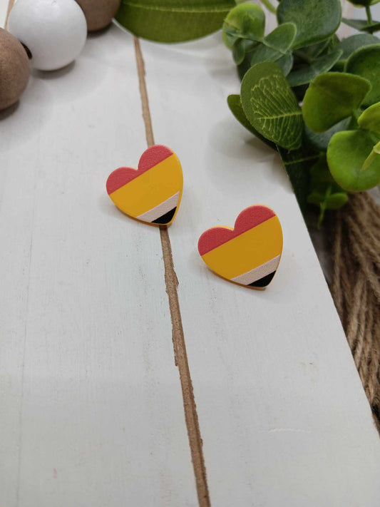Pencil Heart Earrings