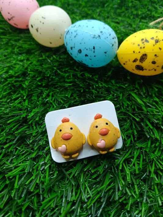 Yellow Chicken Earrings