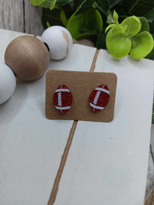Football Glitter Earrings