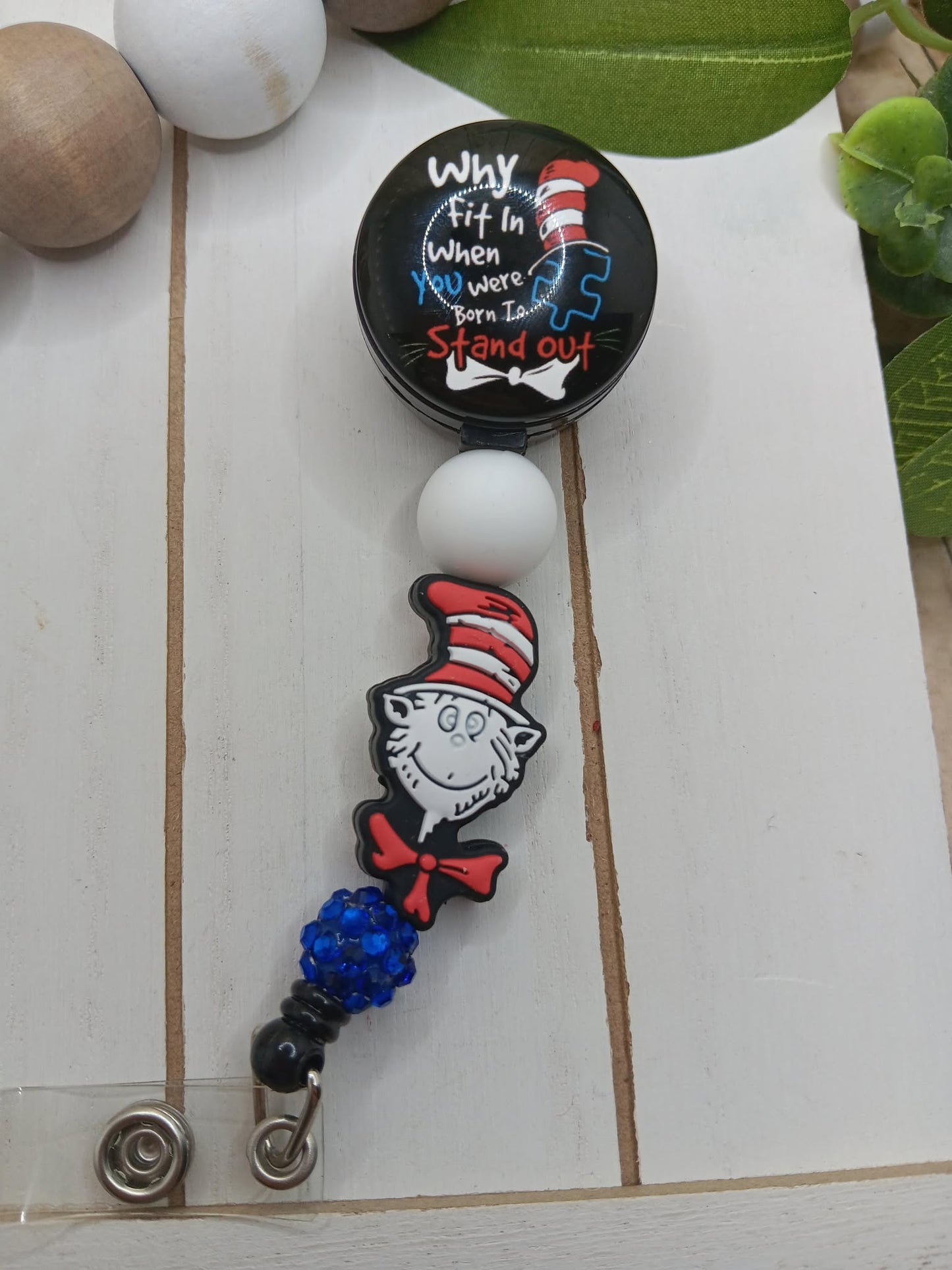 Why fit in When you can Stand out Beaded Badge Reel