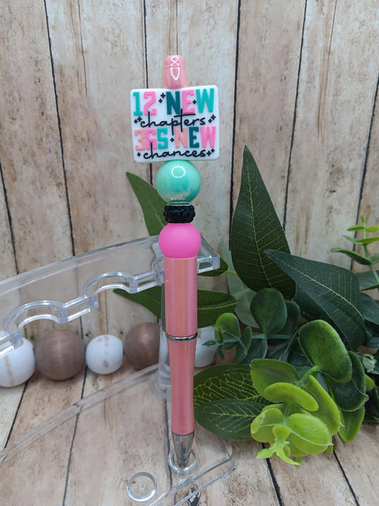 12 New Chapters 365 New Chances Beaded Ink Pen