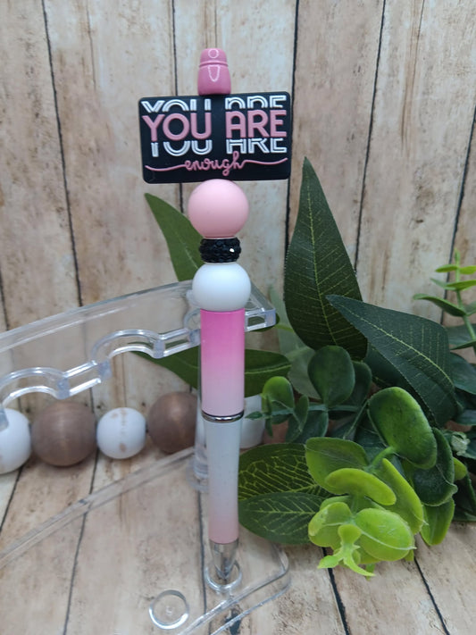 You are Enough Beaded Ink Pen