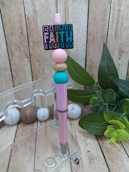 Faith Beaded Ink Pen