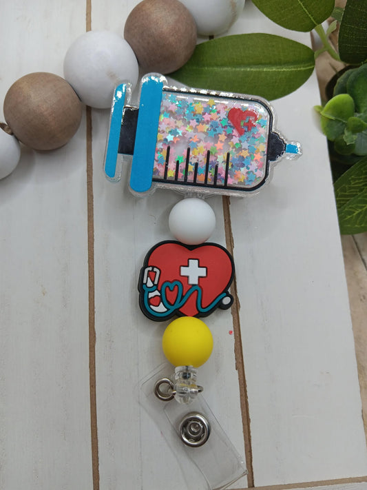 Shot Shaker Style Beaded Badge Reel