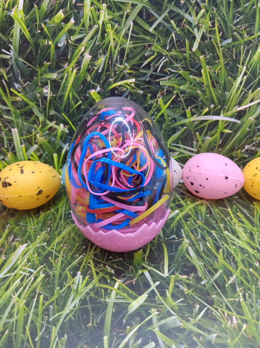 Pink Easter Egg filled w/ Hair Ties