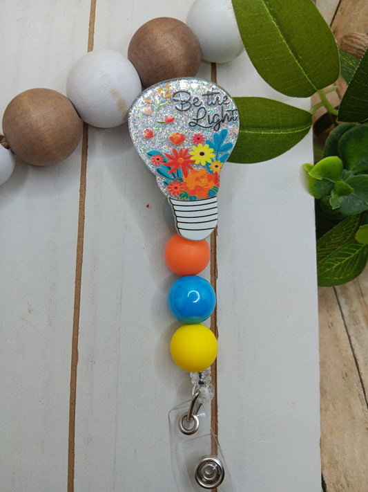 Be the Light Beaded Badge Reel