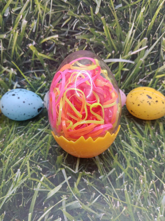 Yellow Easter Egg filled w/ Hair Ties