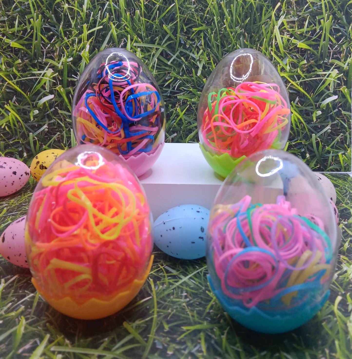 Yellow Easter Egg filled w/ Hair Ties