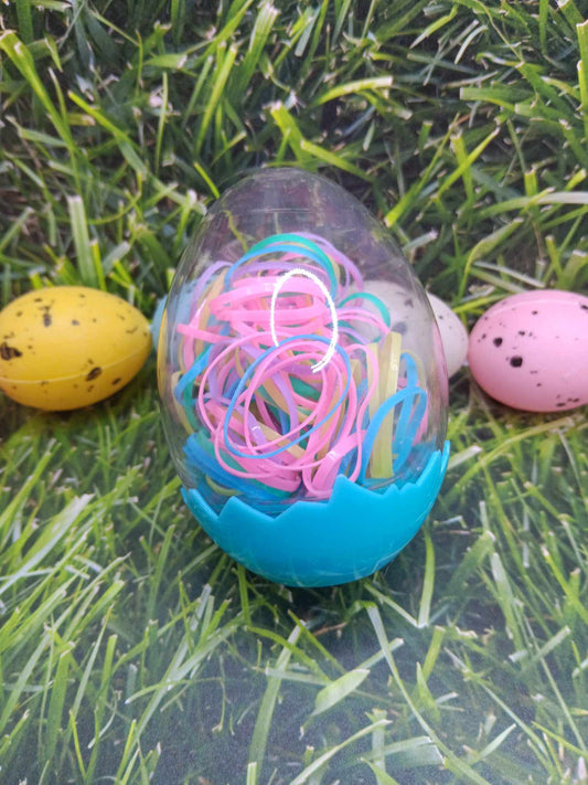 Blue Easter Egg filled w/ Hair Ties