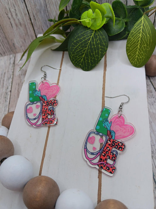 LOVE Nurse Earrings