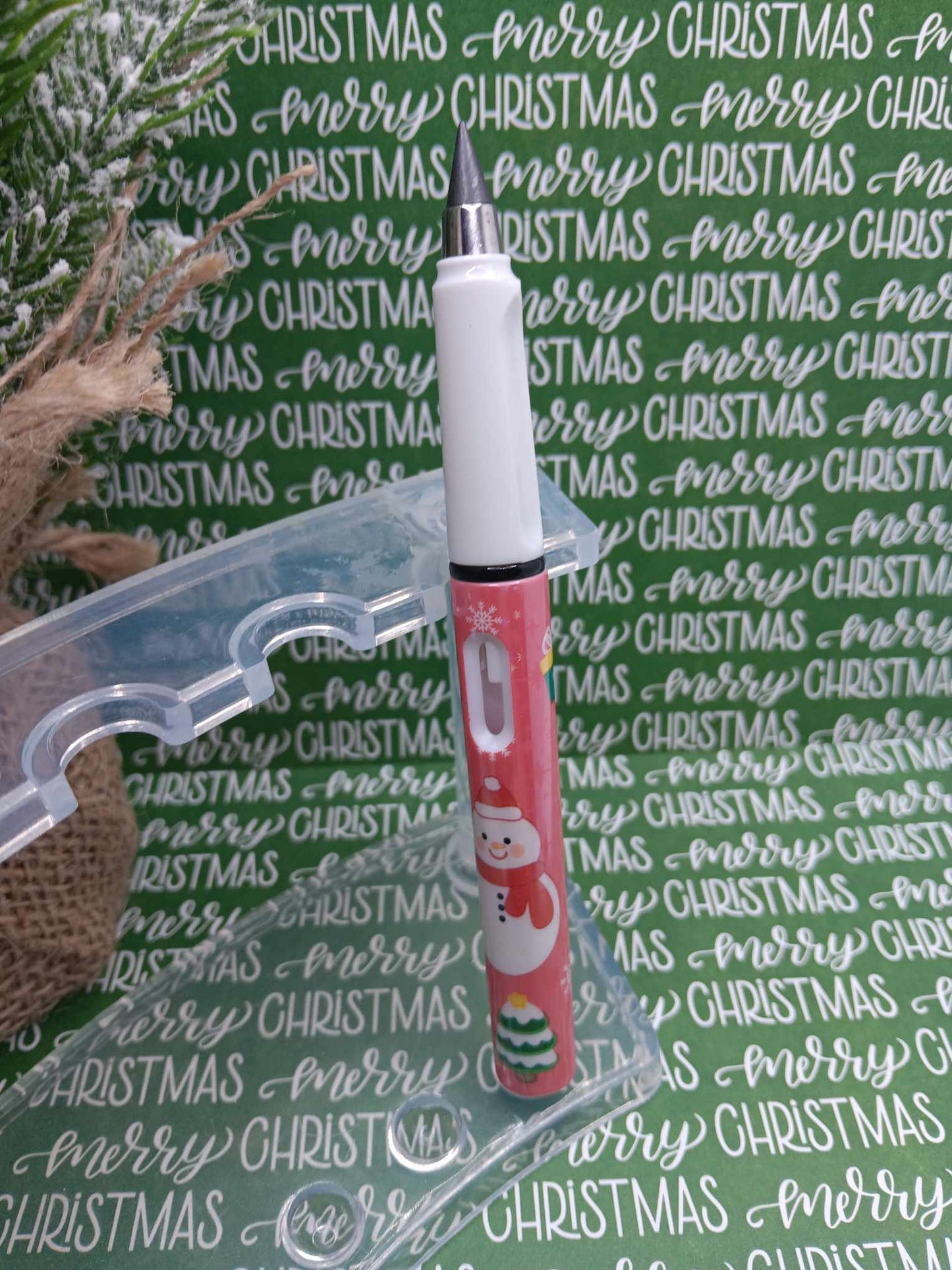 Merry Christmas Infinity Pencil - Red