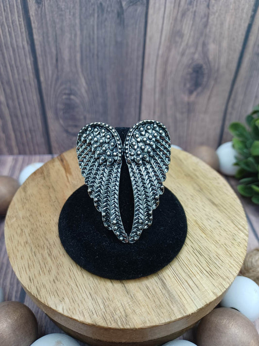 Silver Angel Wing Ring - Size 9