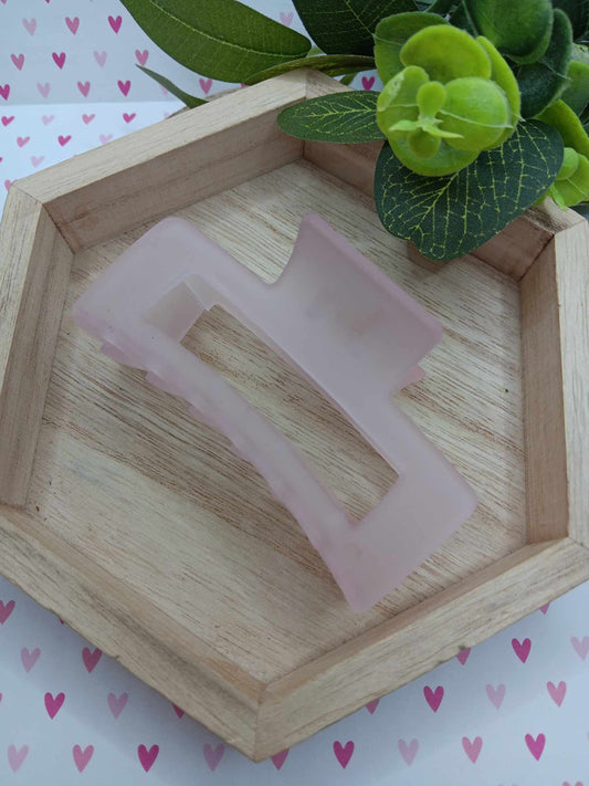 Light Pink Frosted Hair Claw Clip