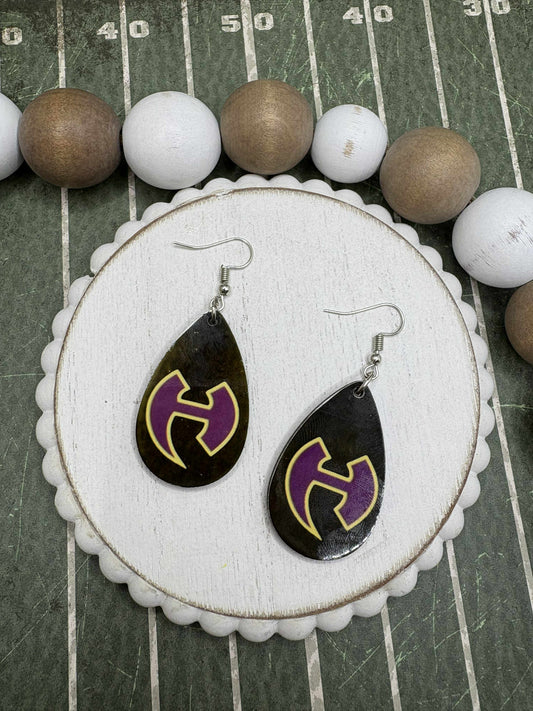 Black Hiram Hornet Earrings