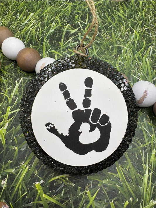 Peace Sign Wave w/ Duck Freshie - Scented in Leatherish