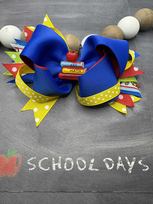 Colorful School Books Hair Accessory