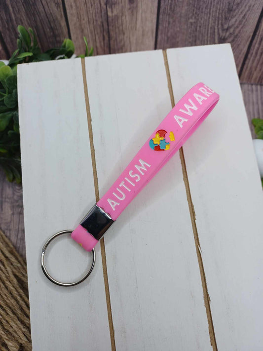 Autism Awareness Keychain - Pink