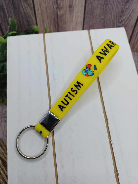 Autism Awareness Keychain - Yellow