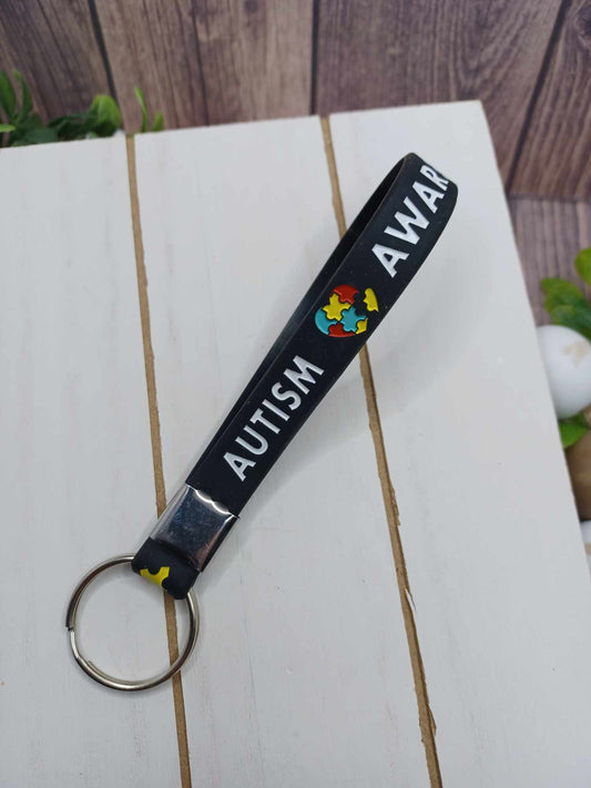 Autism Awareness Keychain - Black