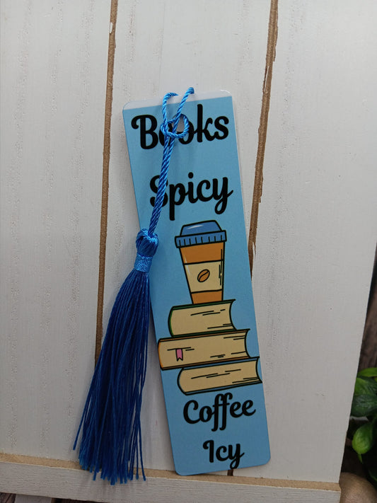 Books Spicy & coffee Icy Metal Bookmark w/ Tassel