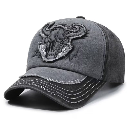 Embroidered Bull Style Hat