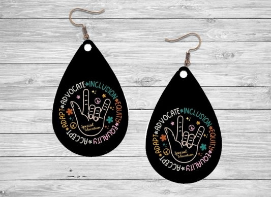 Advocate Inclusion Equality Teacher Earrings